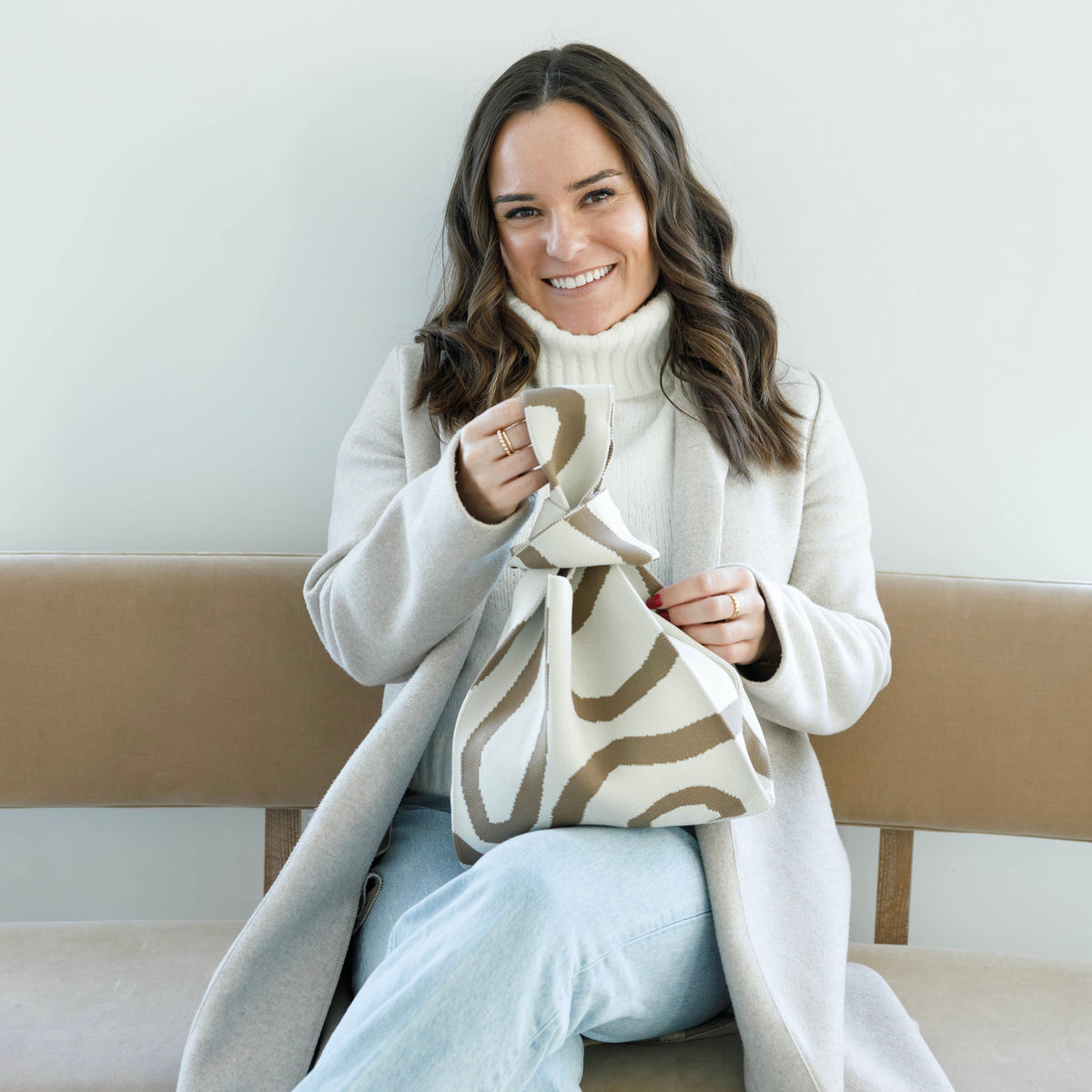 The Meander Beige Handbag