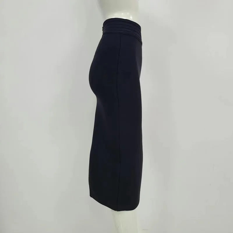 Women Button Black Blue Red Bodycon Bandage Skirt – Beyond Beauty
