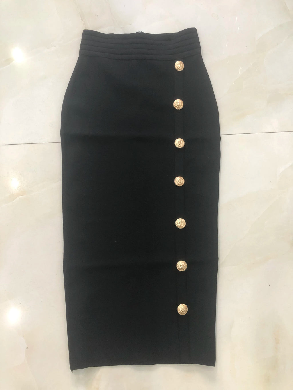 Women Button Black Blue Red Bodycon Bandage Skirt – Beyond Beauty