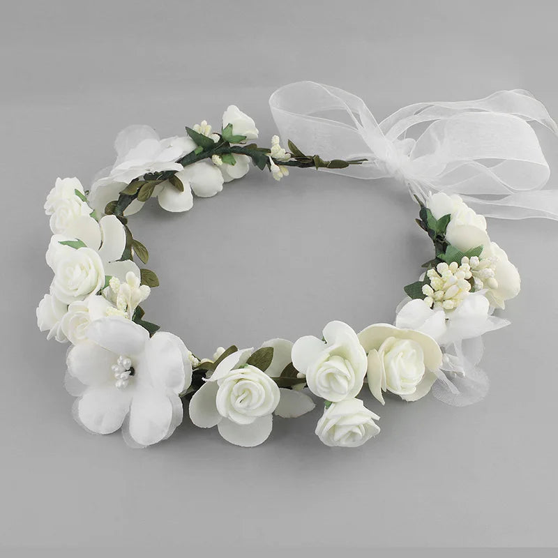 Miallo Boho Simulated Flower Wreath Romantic Beach Hair Bands – Beyond Beauty