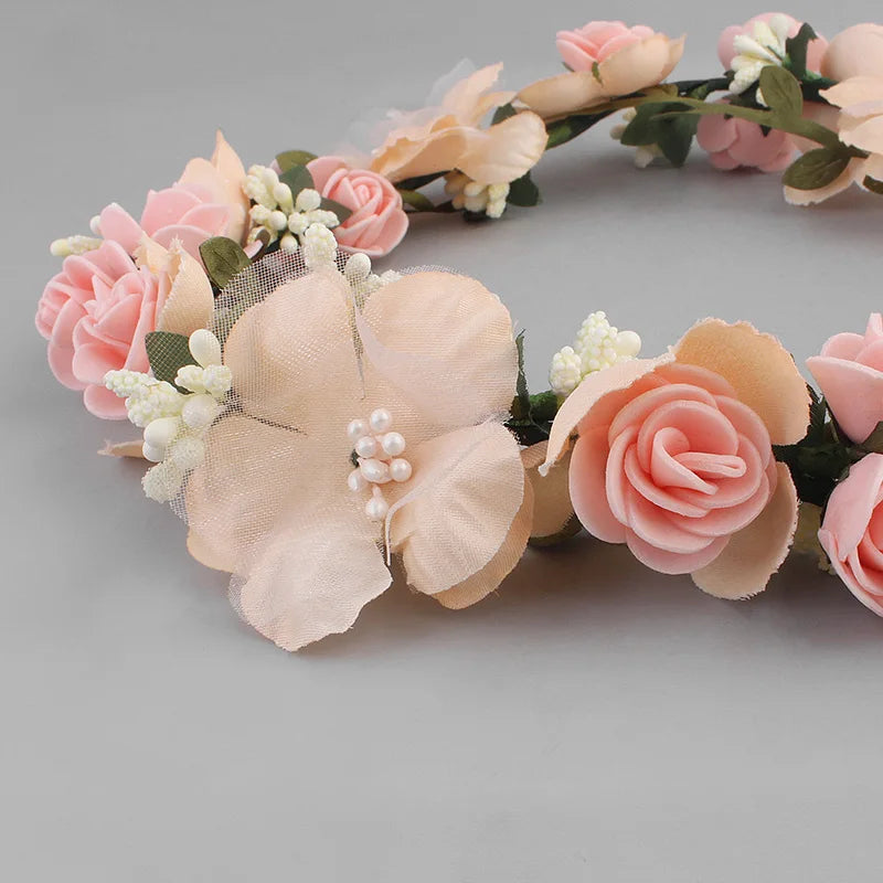 Miallo Boho Simulated Flower Wreath Romantic Beach Hair Bands – Beyond Beauty