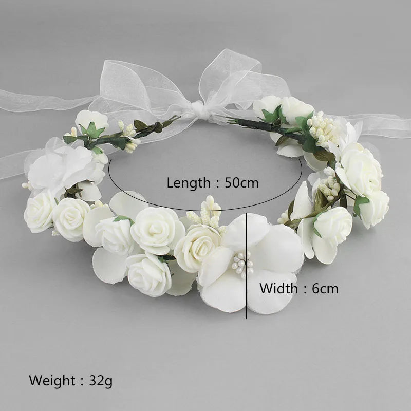 Miallo Boho Simulated Flower Wreath Romantic Beach Hair Bands – Beyond Beauty