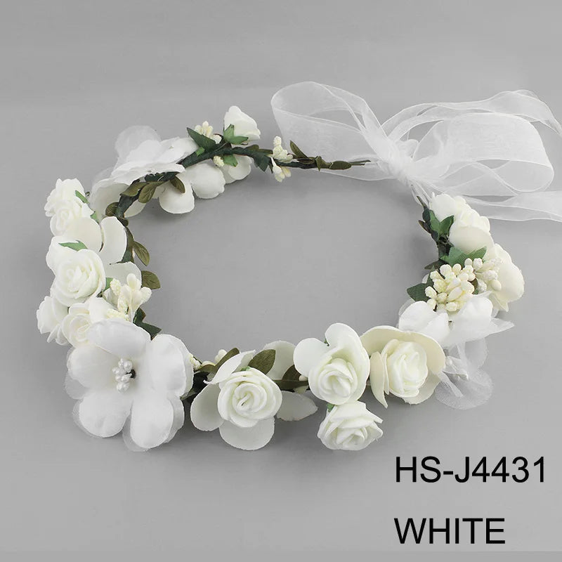 Miallo Boho Simulated Flower Wreath Romantic Beach Hair Bands – Beyond Beauty