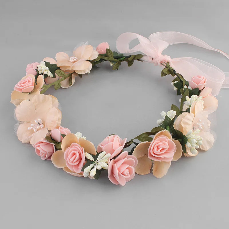 Miallo Boho Simulated Flower Wreath Romantic Beach Hair Bands – Beyond Beauty
