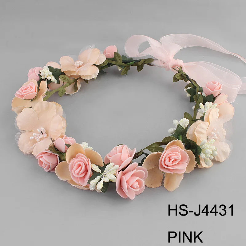 Miallo Boho Simulated Flower Wreath Romantic Beach Hair Bands – Beyond Beauty