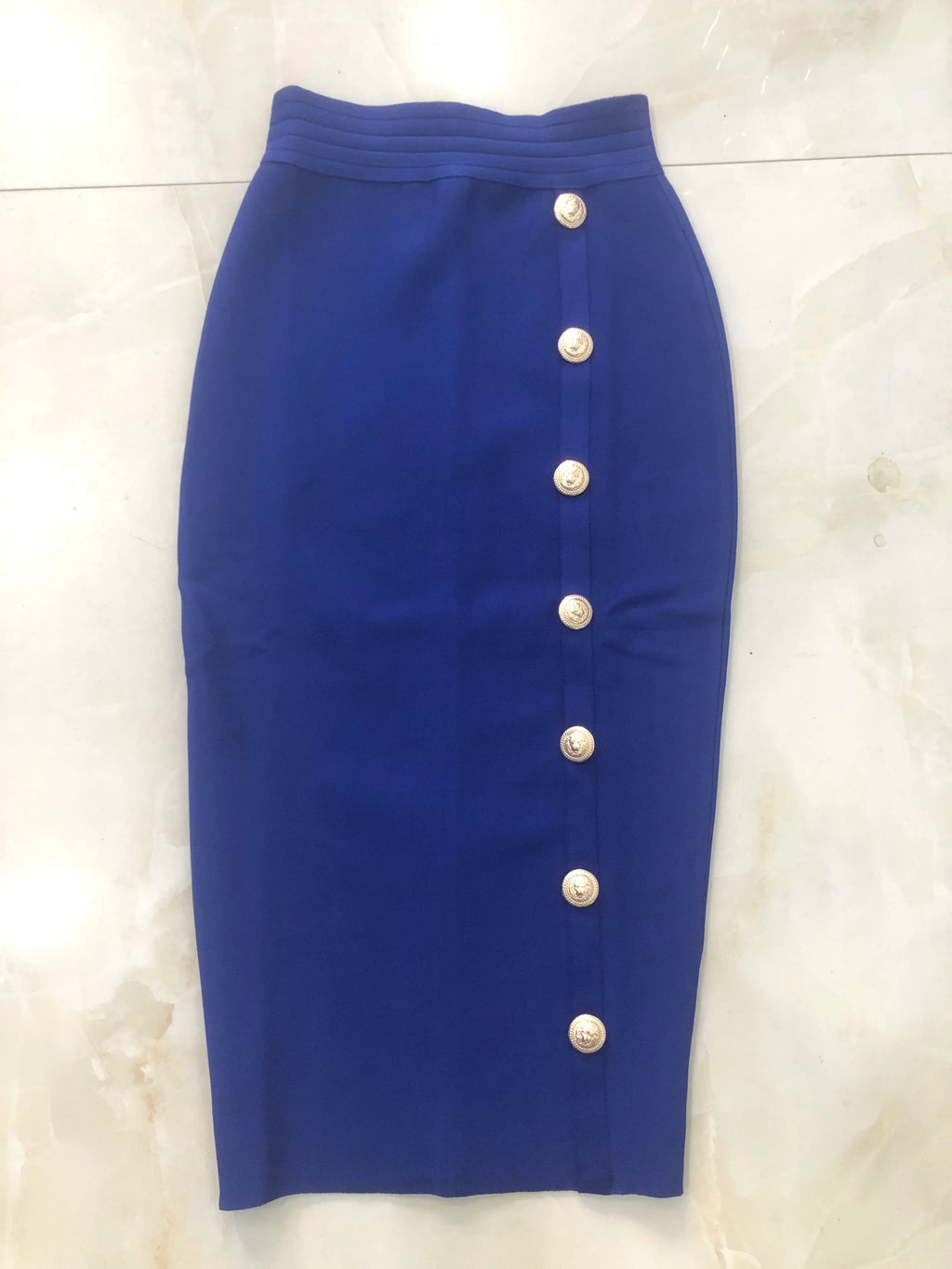 Women Button Black Blue Red Bodycon Bandage Skirt – Beyond Beauty