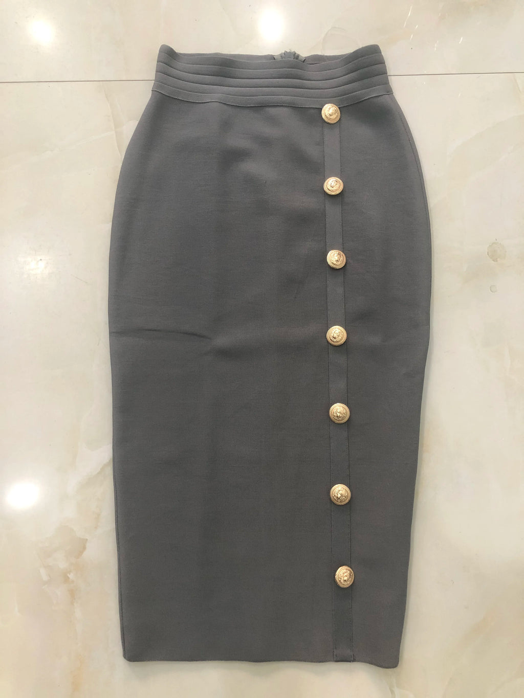 Women Button Black Blue Red Bodycon Bandage Skirt – Beyond Beauty