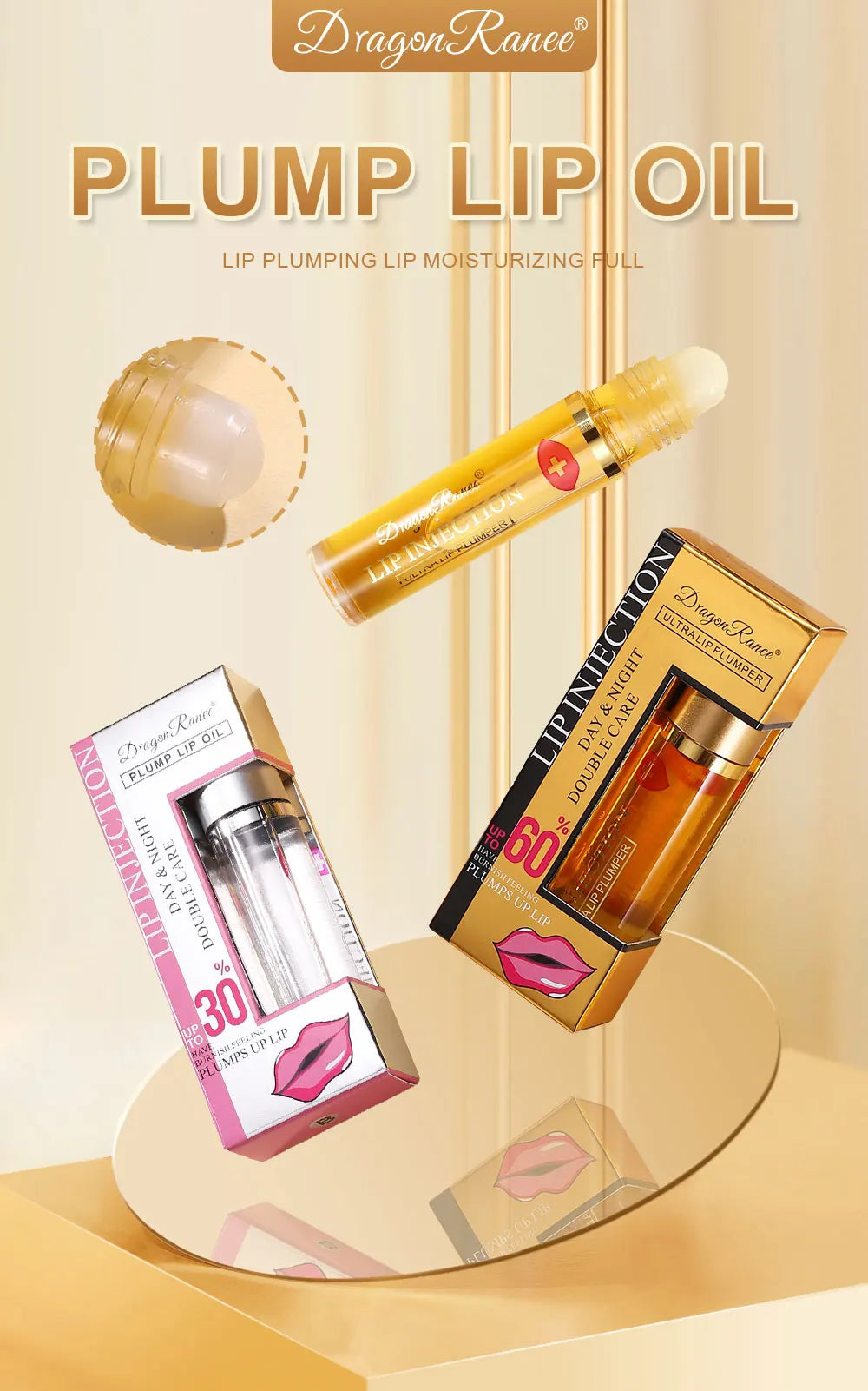 Volumising Lip Plumper Oil Lip Enhancer Lip Gloss Plumping Serum – Beyond Beauty