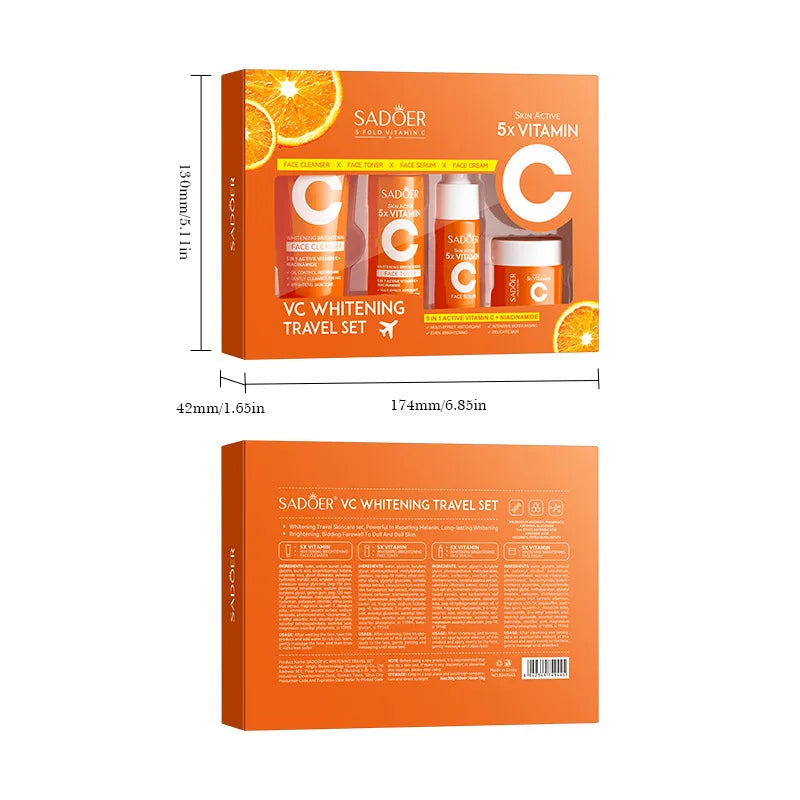 Vitamin C Moisturizing Travel Skincare Set - Cleanser, Toner, Serum – Beyond Beauty