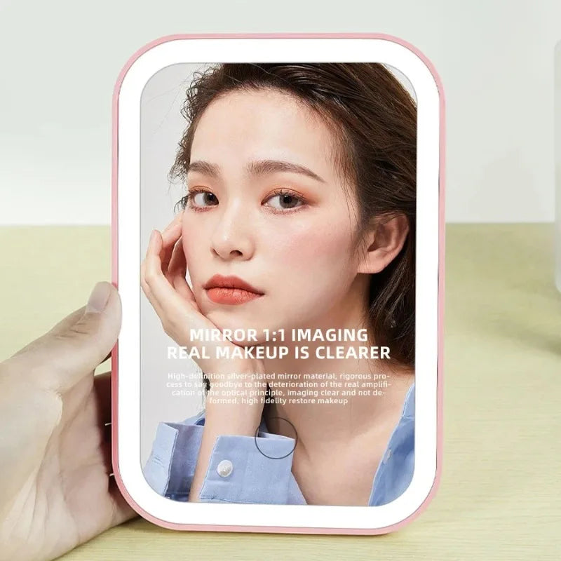 LED Touch Screen Makeup Mirror Folding Mirror Lighted Makeup Mirror – Beyond Beauty