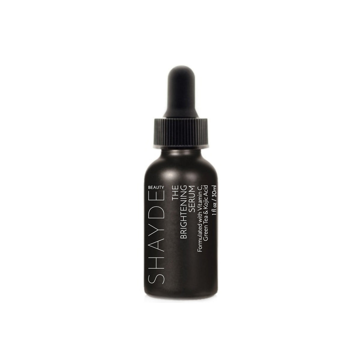 The Vitamin C Brightening Serum in a dark glass dropper bottle for radiant skincare.