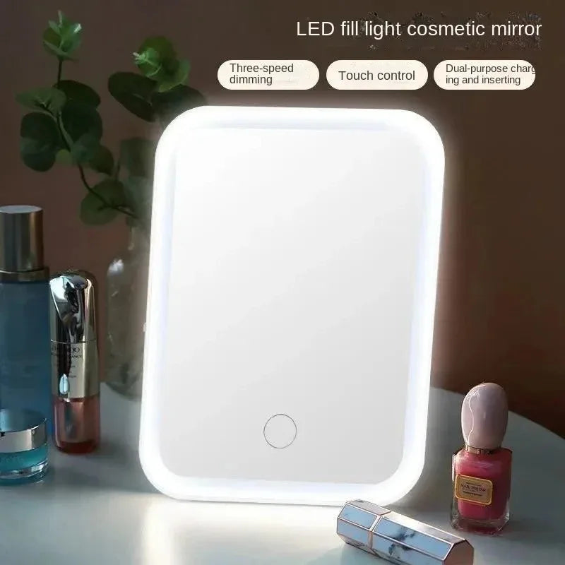 LED Touch Screen Makeup Mirror Folding Mirror Lighted Makeup Mirror – Beyond Beauty