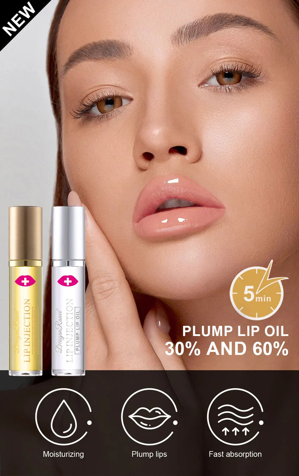 Volumising Lip Plumper Oil Lip Enhancer Lip Gloss Plumping Serum – Beyond Beauty
