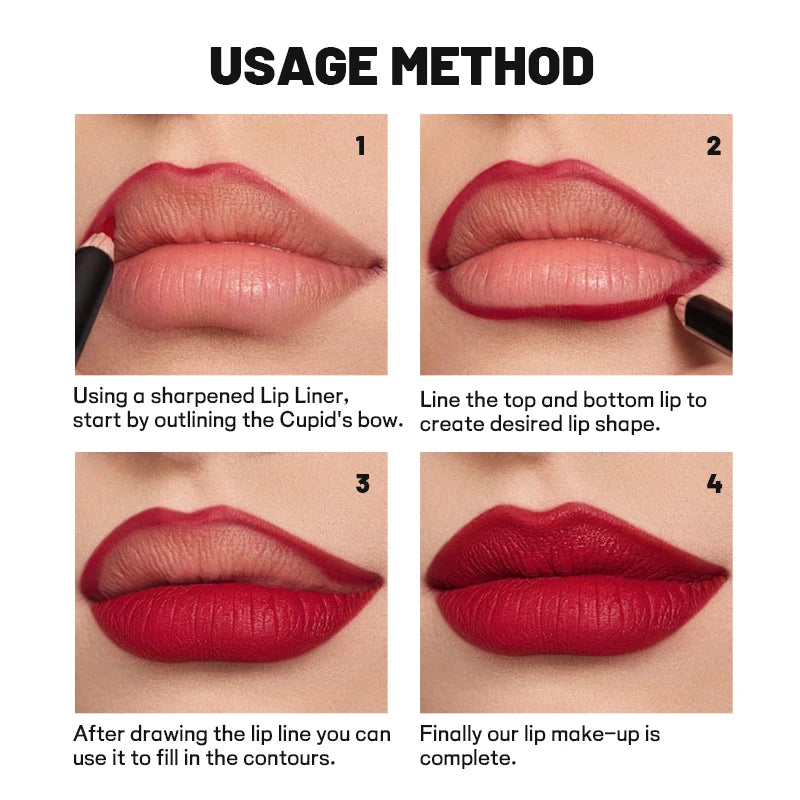 Waterproof Matte Lipliner Pencil Red Contour Tint Lipstick – Beyond Beauty