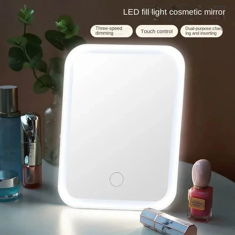 LED Touch Screen Makeup Mirror Folding Mirror Lighted Makeup Mirror – Beyond Beauty